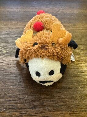 DISNEY Tsum Tsum Mini Goofy Plush 3.5" Reindeer Deer Christmas Advent Japan 2016